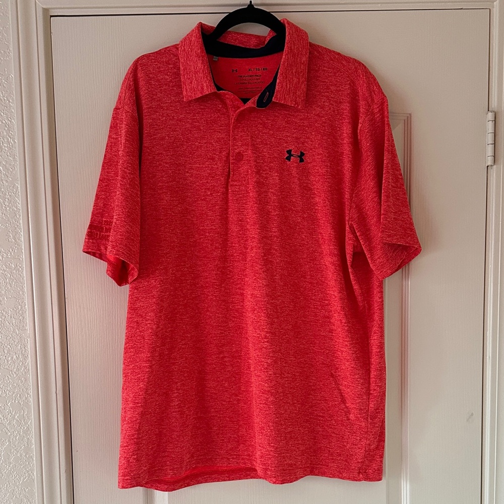 Under Armour Men's Vibrant Red Polo Shirt